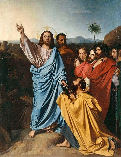 File:Ingres, Jean - Jesus Returning the Keys to St. Peter - 1820.jpg